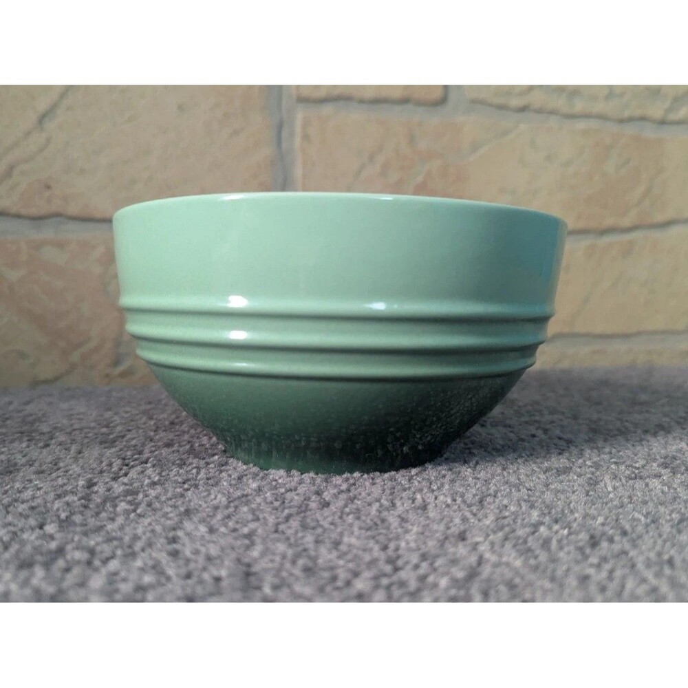 LE CREUSET Coupe Cereal Soup Bowl Fennel Rosemary Green Ombre 6 1/8” Vintage